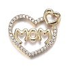 Brass Micro Clear Cubic Zirconia Pendants LS-ZIRC-F120-045G-1