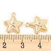 Brass Micro Pave Cubic Zirconia Charms KK-E090-35G-3