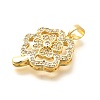 Brass Micro Pave Cubic Zirconia Pendants KK-G519-14G-01-2