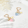 2Pcs 2 Colors Acrylic Strawberry Pendant Decorations AJEW-LP0007-85-1