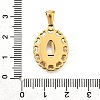Golden 304 Stainless Steel Pendants STAS-K300-02G-L-3