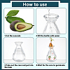 Empty Glass Diffuser Bottle for Aromatherapy AJEW-WH0752-132-3