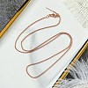1.5mm Rack Plating Brass Box Chain Adjustable Slider Necklaces for Women Men MAK-L044-05RG-3