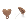 Spray Painted Alloy Stud Earrings Findings LS-FIND-I015-E08-2