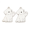 Rack Plating Alloy Enamel Pendants ENAM-Z014-01P-011-1