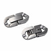 Non-Tarnish 304 Stainless Steel Fold Over Clasps STAS-N087-48B-01P-1