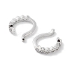 Rack Plating Brass Micro Pave Cubic Zirconia Clip-on Ring EJEW-C081-02P-2