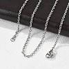Non-Tarnish 304 Stainless Steel Cable Chain for Necklace STAS-E052-61P-50cm-3