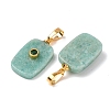 Natural Amazonite Pendants G-P628-01G-06-2