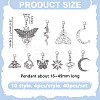 40Pcs 10 Styles Alloy Pendant Decoration HJEW-HY00058-2