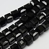Faceted Cube Shaped Crystal Glass Beads Strands GLAA-F008-F02-2