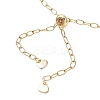 Heart Gemstone Slider Bracelets BJEW-JB13296-5