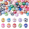 50Pcs 5 Styles Sport UV Plating Acrylic Beads Sets OACR-TA0004-14-2