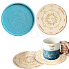 Astrology Board Theme Flat Round Cup Mat Silicone Molds LS-DIY-I088-06A-1