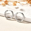 Non-Tarnish 304 Stainless Steel Grooved Hoop Earrings X-EJEW-M218-01B-P-1