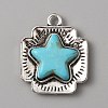 Synthetic Turquoise Pendants TURQ-WH0001-12-1
