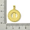 Real 18K Gold Plated Brass Micro Pave Cubic Zirconia Pendants KK-H472-14G-09-3