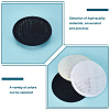 3Pcs 3 ColorsPolyester Round Fascinator Hat Base for Millinery AJEW-FG0002-77-4