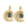 Brass Micro Pave Cubic Zirconia Pendants KK-I477-01G-02-1