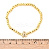 Brass Round Beads Stretch Bracelets BJEW-A034-05G-5