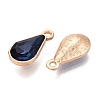 Faceted Glass Rhinestone Pendants FIND-G049-01G-08-2