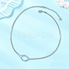 304 Stainless Steel Knot Snake Chain 2-Strand Necklaces NJEW-JN05885-1