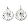 Rack Plating Brass Micro Pave Cubic Zirconia Pendants KK-K332-04P-1