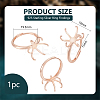 1Pc Rhodium Plated 925 Sterling Silver Adjustable Ring Findings STER-BC0002-39A-2
