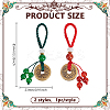 2Pcs Brass Coin Pendant Decorations HJEW-PH02208-2
