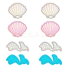8Pcs 4 Style Embroidered Cloth Patches PATC-FG0001-22-1
