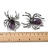 Dual-use Items Alloy Pave Jet Rhinestone Spider Brooch JEWB-C026-07C-AS-3