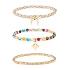 Natural Agate Round Beads Stretch Bracelets BJEW-JB07294-01-7
