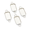 Tarnish Resistant 201 Stainless Steel Cabochon Connector Settings LS-STAS-H143-23P-1