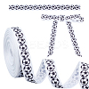 25 Yards Sport Theme Polyester Football Printed Grosgrain Ribbon SRIB-WH0011-290A-1