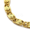 Ion Plating(IP)  304 Stainless Steel Lumachina Chain Bracelets BJEW-C079-01C-G-2