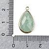 Natural Dyed Green Aventurine Faceted Pendants G-M431-17G-02-3