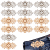 AHADEMAKER 16 Sets 2 Style Alloy Adjustment Waist Tightener Buckle Buttons FIND-GA0002-26-1