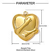 304 Stainless Steel Pendants STAS-OY009-46G-2