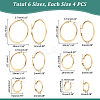 12 Pairs 6 Style 304 Stainless Steel Flat Hoop Earrings EJEW-UN0002-16-2