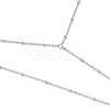304 Stainless Steel Satellite Chain Toe Ring Anklets for Women AJEW-AN00662-02-4