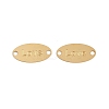 304 Stainless Steel Oval with Love Links Connector Charms STAS-K295-09G-1