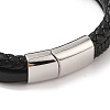 Braided Microfiber Leather Multi-strand Bracelets LS-BJEW-B096-07C-3