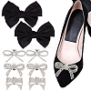 8Pcs 4 Styles Detachable Alloy Rhinestone Shoe Buckle Clips FIND-HY0003-90P-1