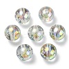UV Plating Transparent Rainbow Iridescent Acrylic Beads TACR-D010-07B-2
