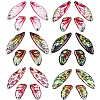 6 Sets 6 Colors Epoxy Resin Butterfly Wing Pendants FIND-SC0014-13-1