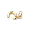 Brass Pave Clear Cubic Zirconia Charms KK-A273-01G-C-2