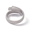 Non-Tarnish 304 Stainless Steel Ring Arowana Fish Wrap Open Cuff Ring for Women LS-RJEW-C045-21P-3