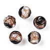 Handmade Gold Sand Lampwork Beads LAMP-T019-12mm-01-1