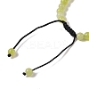 6mm Round Natural Lemon Jade Braided Bead Bracelets BJEW-C067-01A-02-4