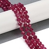 Natural Dyed White Jade Beads Strands G-H057-A22-16-2